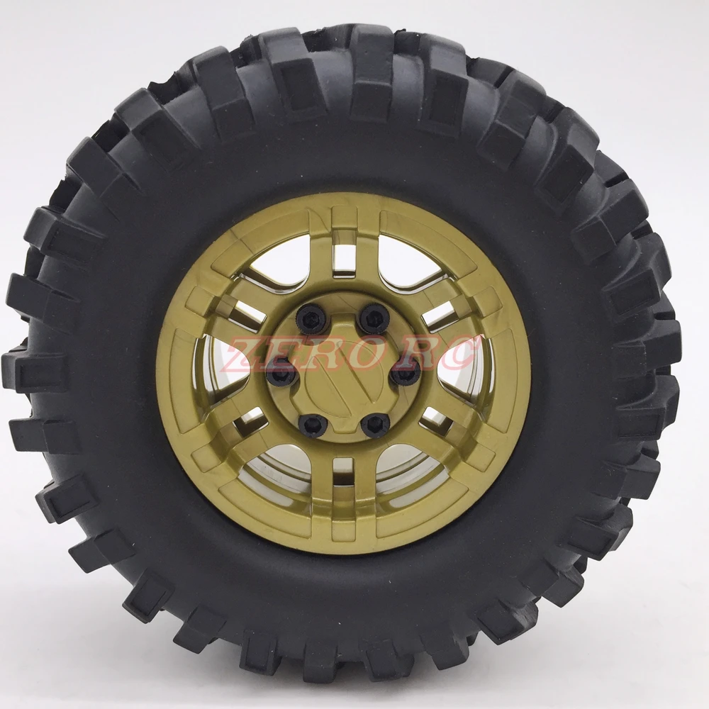 4 шт. 1/10 RC Гусеничный грузовик обод колеса 96 мм шины и 1 9 дюймов каменная Beadlock для