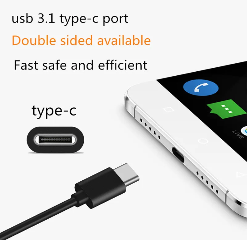 5 шт. USB Type C usb кабель для быстрой зарядки samsung S8 S9 S10 A50 Huawei P20 P30 Pro mate 20 lite zuk z2 ZTE axon 7 mini