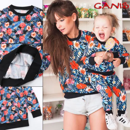 Толстовка с капюшоном для мамы и дочки Семейные комплекты пальто женщин девочек |