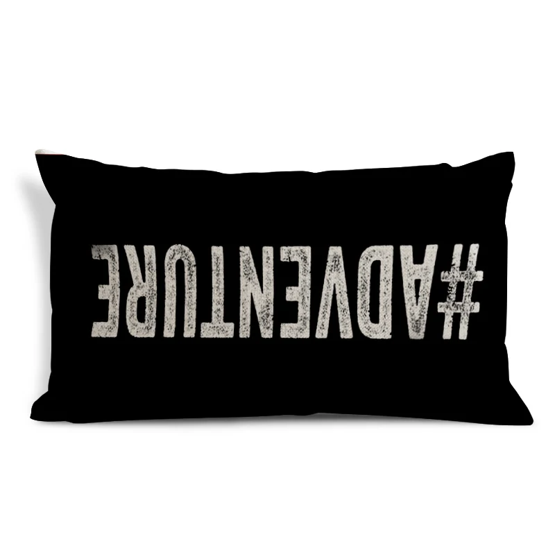 Роскошная черная прямоугольная коробка с буквами поясничная Подушка 30x50 см