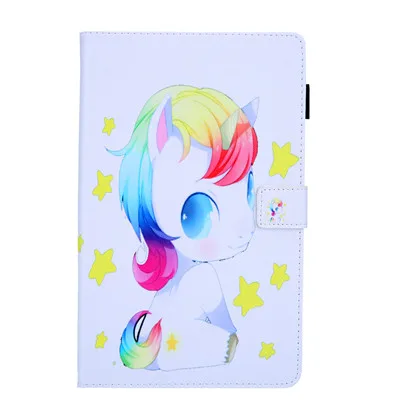 8 Чехол для samsung Galaxy Tab A 10,1 T510 T515 SM-T510 чехол Funda для планшета из искусственной кожи в мультяшном стиле с подставкой+ пленка+ стилус - Цвет: 8