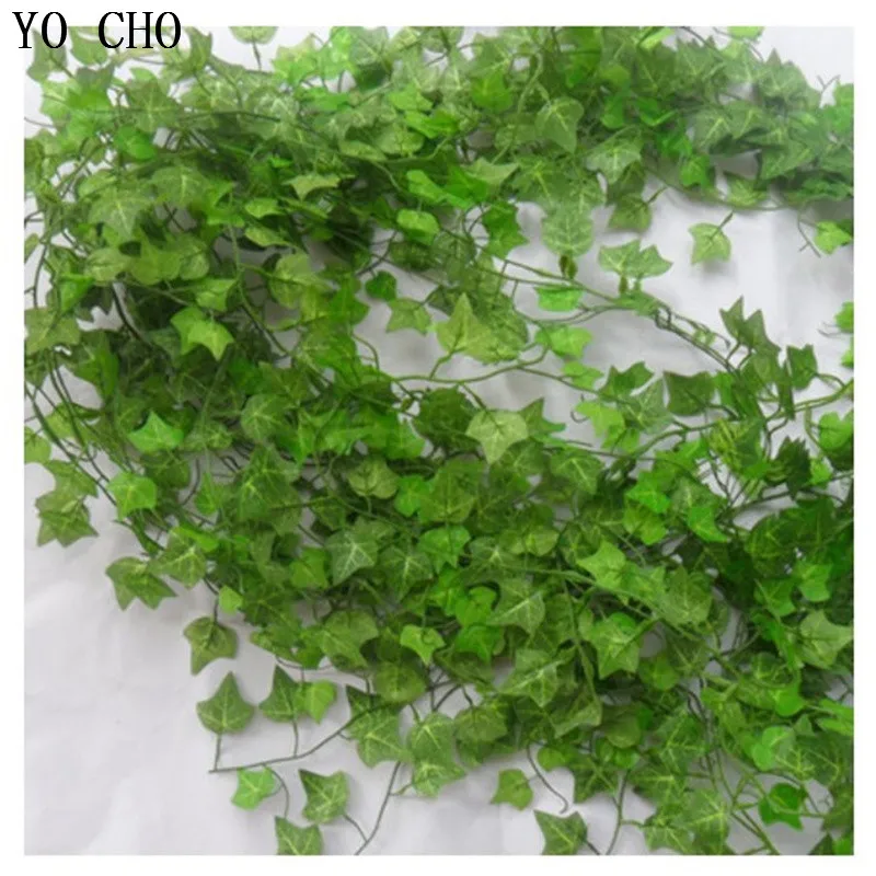 (12 pcs/lot) 210cm Special offer simulation ivy/green ivy leaf for/Green cane/creepers Chlorophytum/plastic rattan vine leaves | Дом и сад