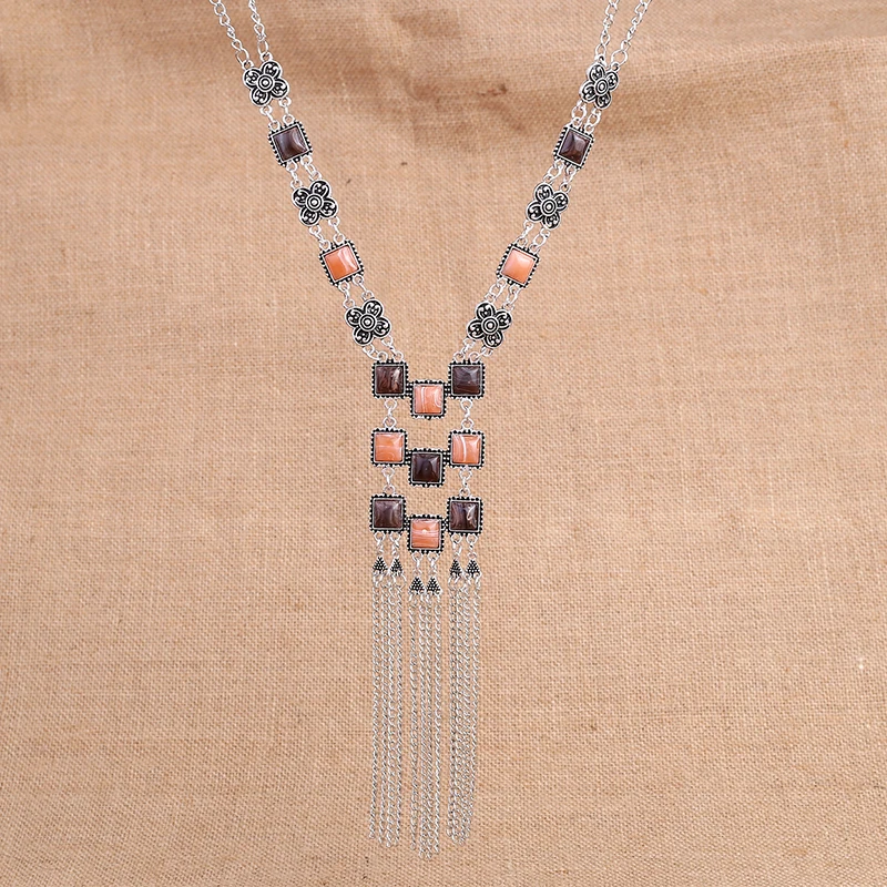 Ожерелье женское длинное с кисточками | Украшения и аксессуары