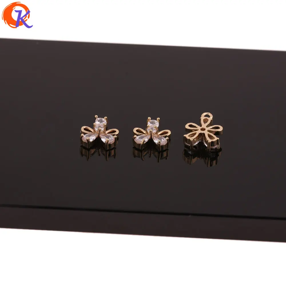 

Cordial Design 40Pcs 10*14MM Jewelry Accessories/DIY Jewelry Making/CZ Pendant/Hand Made/Earrings Connectors/Earring Findings
