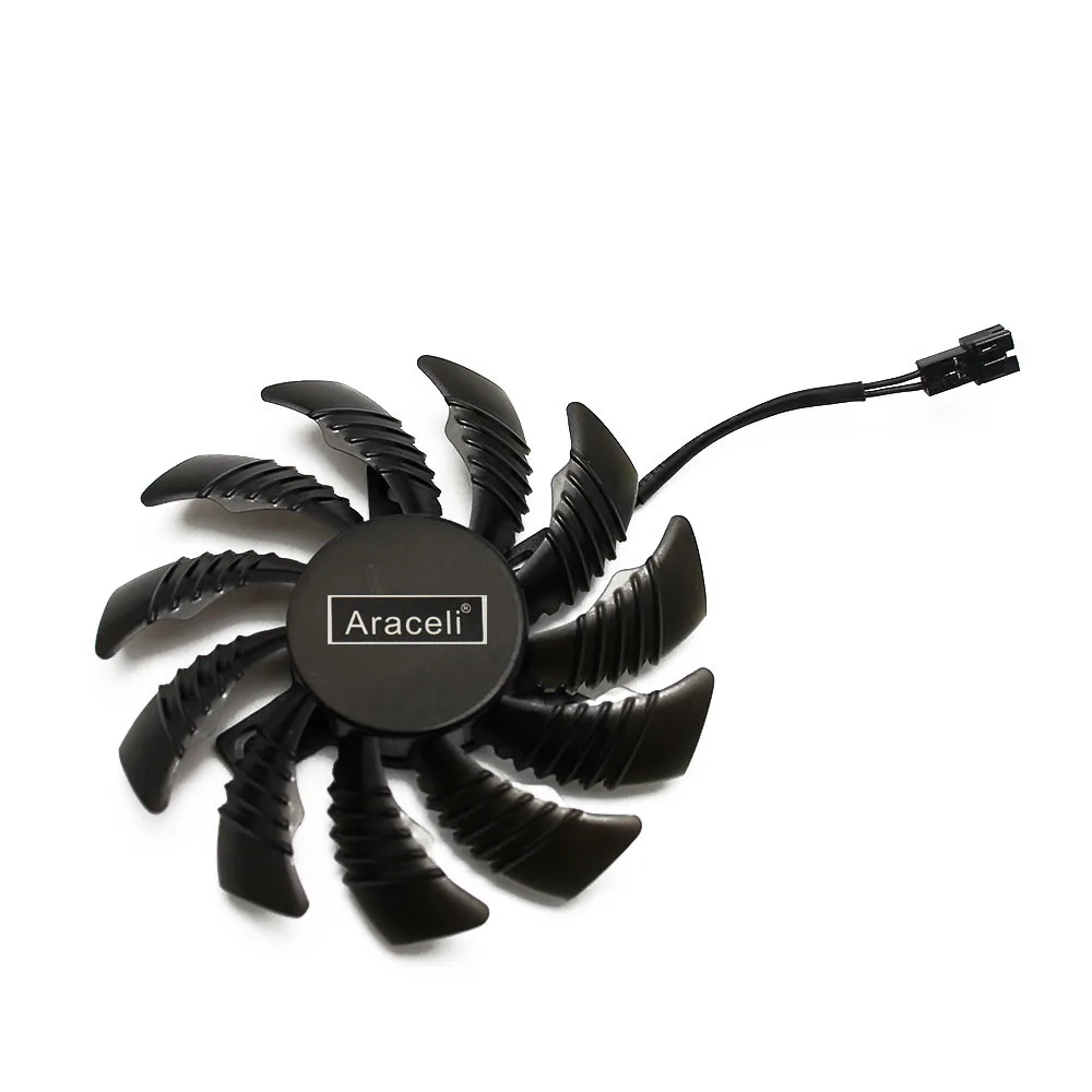 2Pin 3pin T128010SM PLD08010S12H для Gigabyte GV-N970WF3OC-4GD GTX970 видеокарта вентилятор охлаждения шаг 4,0 диаметр 7,5 см - Цвет лезвия: 2Pin