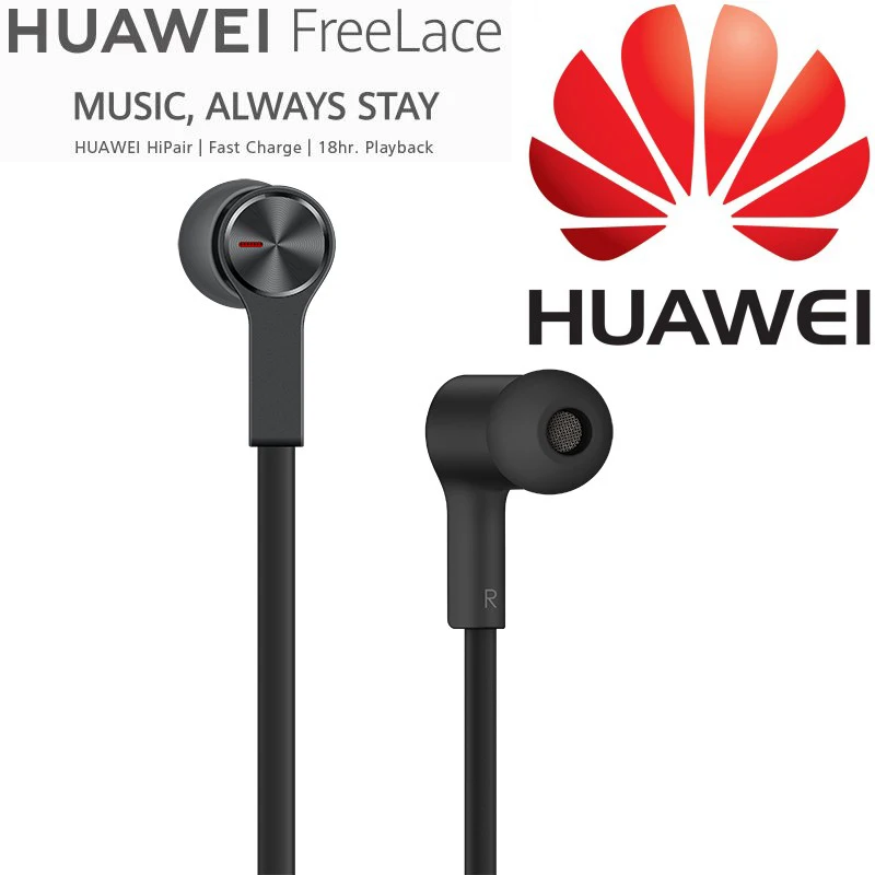 HUAWEI FreeLace беспроводной Bluetooth наушники кабель памяти+ металлическая полость+ жидкий кремний usb type-C штекер HiPair 18 ч воспроизведение