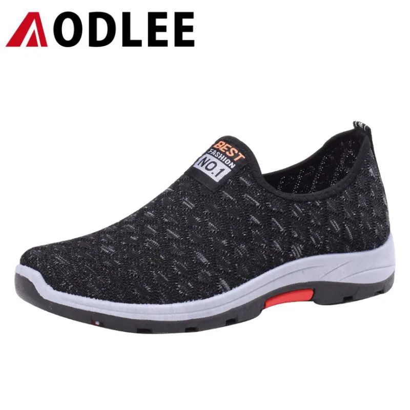 AODLEE Air Mesh Sneakers Casual Shoes Men Loafers Slip on Light Fashion Mens for Trainers mocassin | Обувь