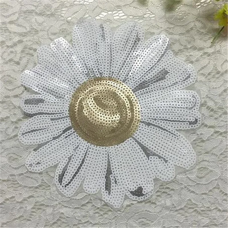 Одежда для мужчин и девочек с блестками накладки 22 см подсолнечником утюгом