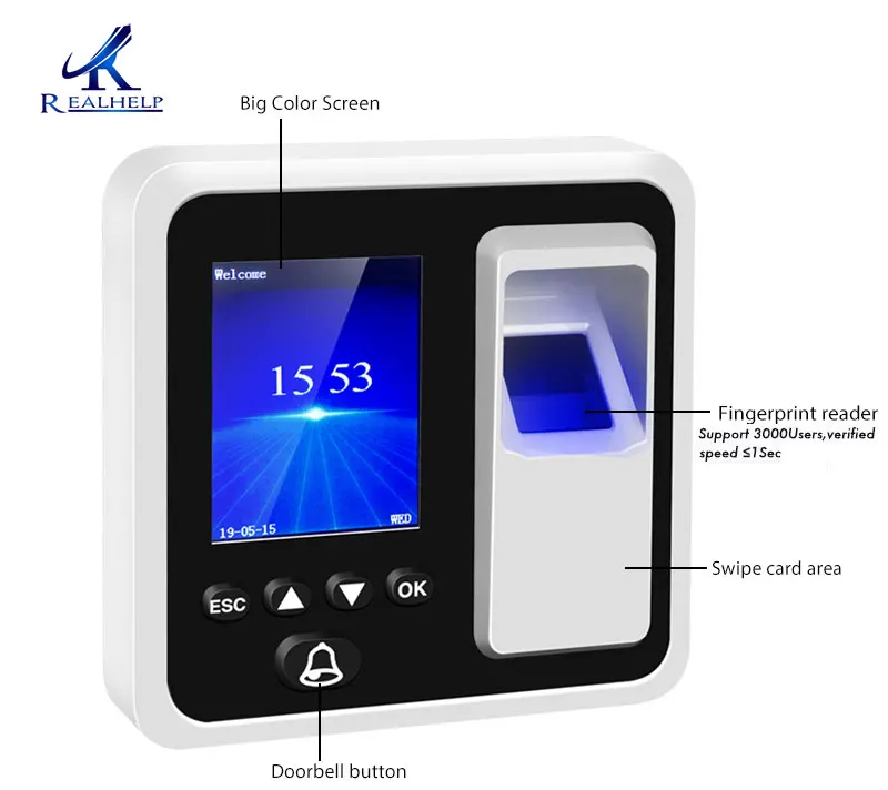 Finger RFID TCPIP контроллер доступа S60 Многоязычная поддержка салфетки карты сетевой считыватель доступа управление временем бесплатное программное обеспечение