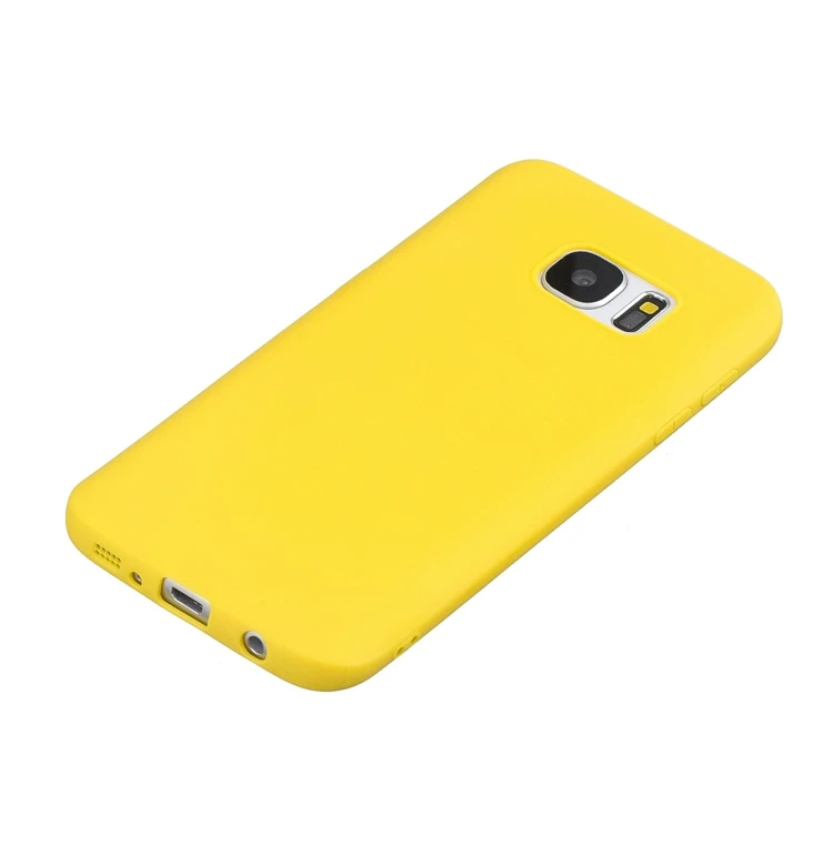 Candy Color Phone Case For Coque Samsung Galaxy S7 Soft Silicon TPU Back Cover For Etui Samsung S7 S 7 7S Back Cover