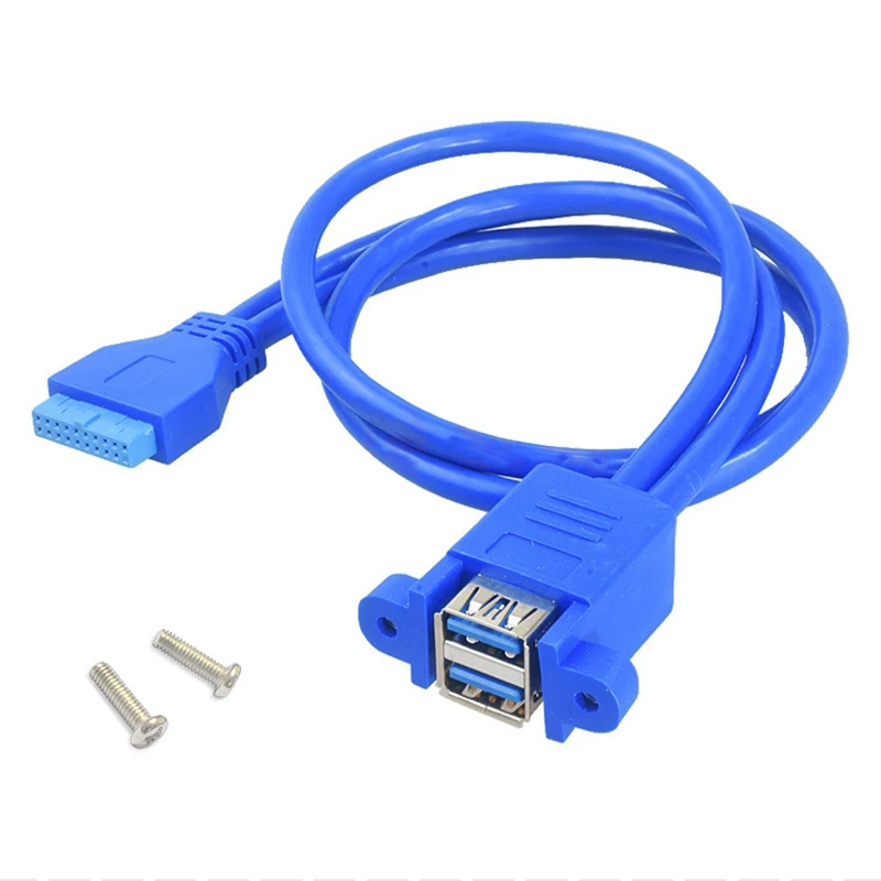Переходник с USB 3 0 на 2 порта 19 / 20 контактов|usb header|2 ports usb 3.0cable screw |