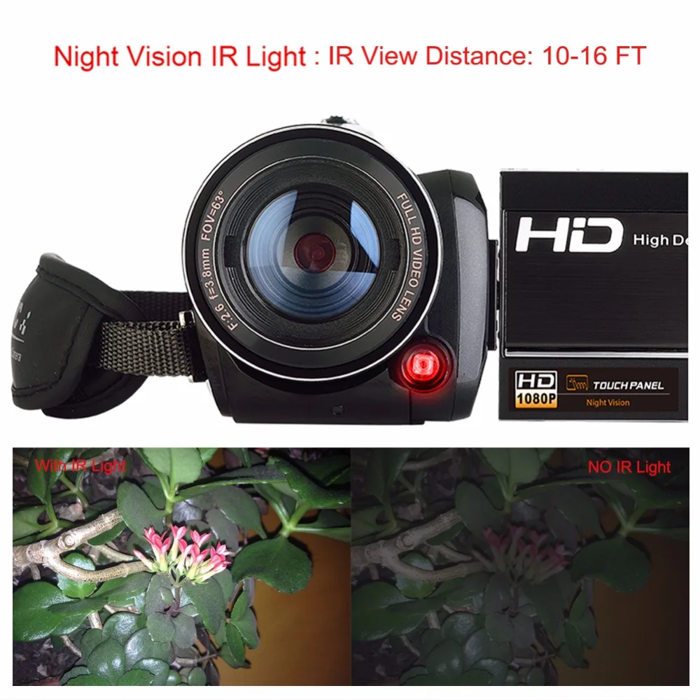 Marvie hdv-s13 1080 P Full HD видеокамера Wi-Fi цифровой видео DV Камера ИК ночного выстрел