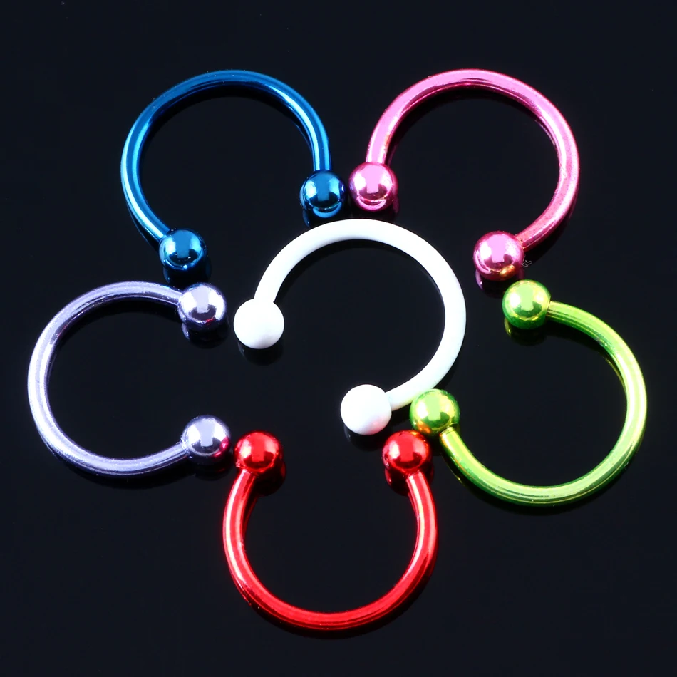 2шт. Пирсинг . Штанга для губы или носовой перегородки из хирургической стпли |