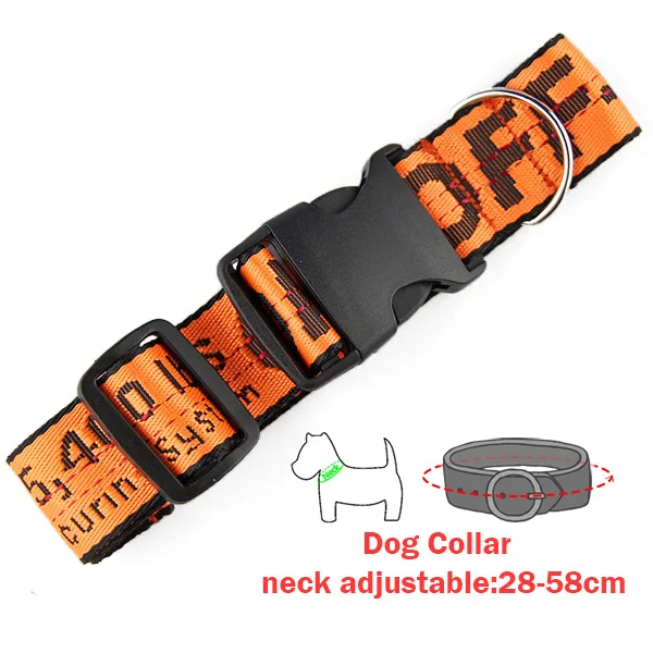 Orange Collar 1,6 м регулируемый ошейник и поводок для домашних животных, нейлоновый поводок, ошейник для щенков, поводок для беговых собак, поводок для маленьких щенков, кошек - Цвет: Orange Collar