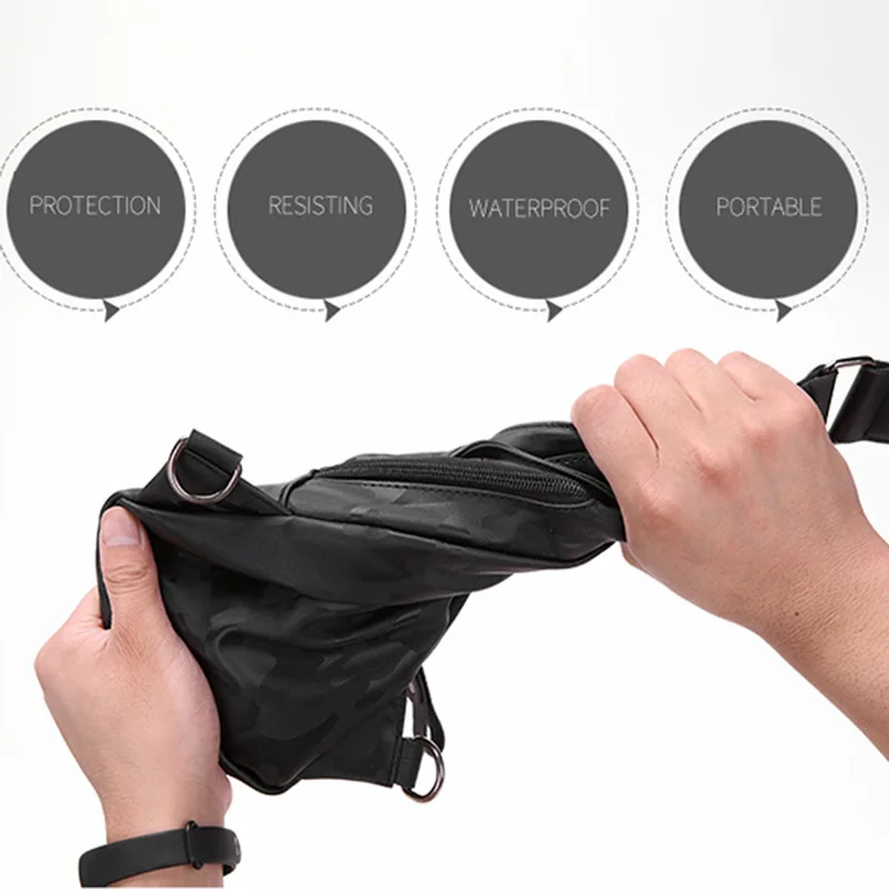 Brand Crossbody Bags for Men Messenger Chest Bag Pack Casual bags earphone support Waterproof oxford single Shoulder 2019 | Багаж и сумки