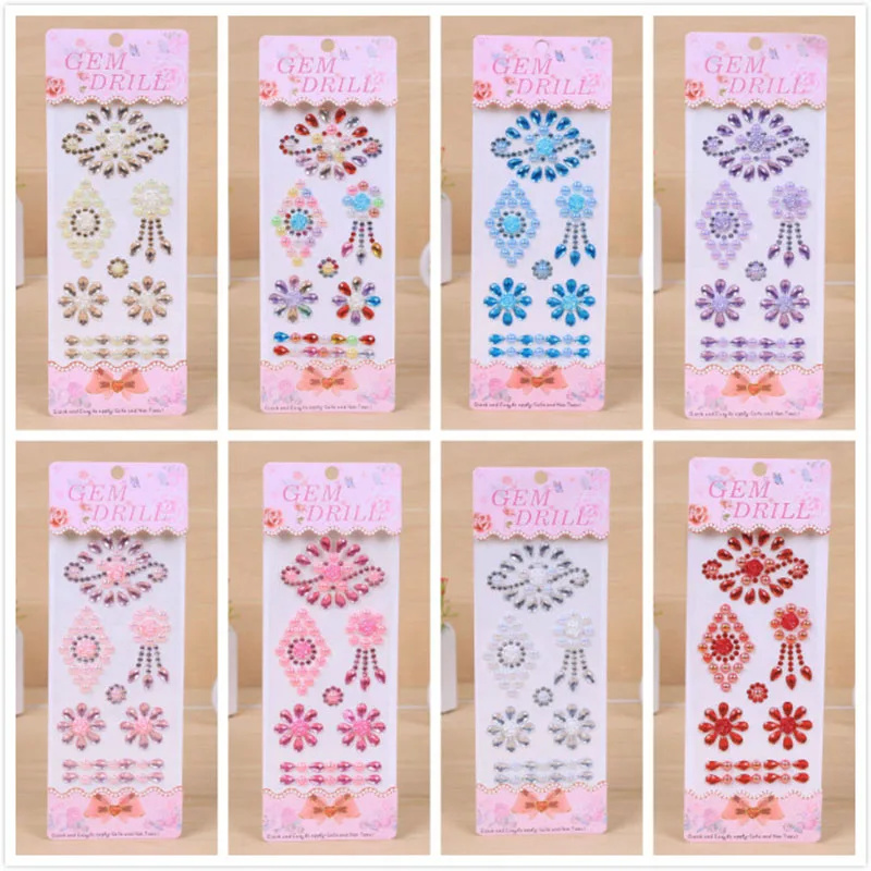 1 шт. самоклеящиеся наклейки с кристаллами для детей|Канцелярские наклейки| |