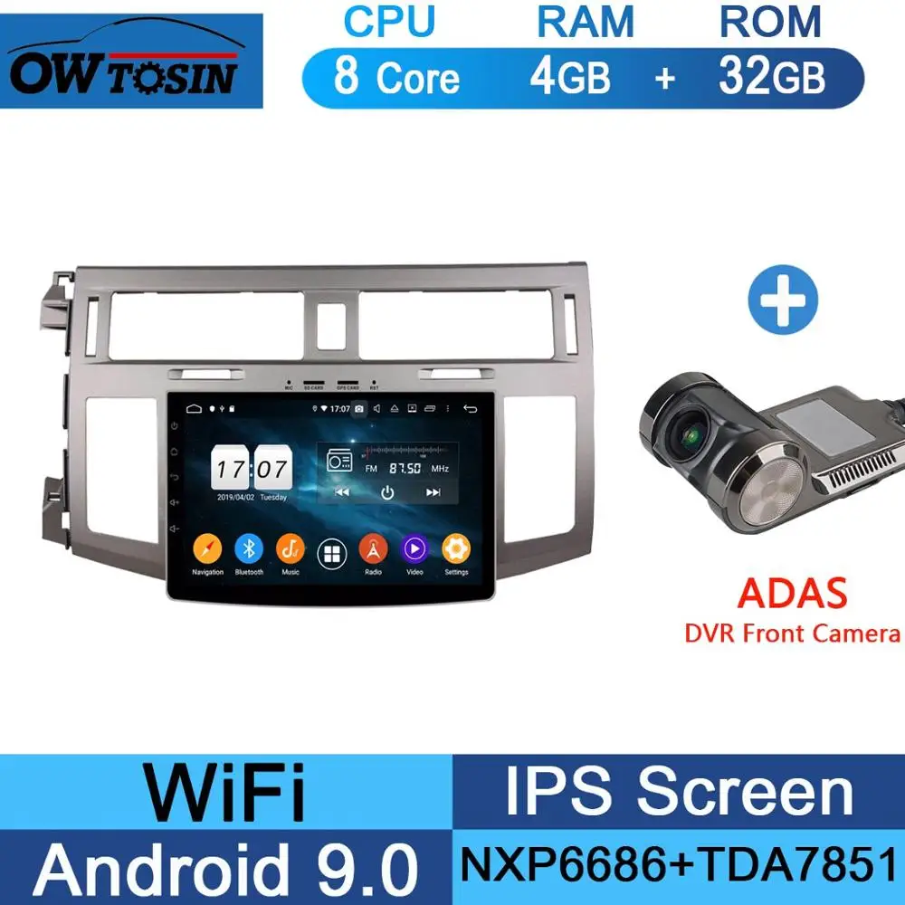 32G Adas Camera " ips 8 Core Android 9,0 4G+ 64G автомобильное радио GPS; Мультимедийный проигрыватель для Toyota Avalon 2006 2007 2008 2009 2010 DSP CarPlay Parrot BT - Цвет: 32G Adas Camera