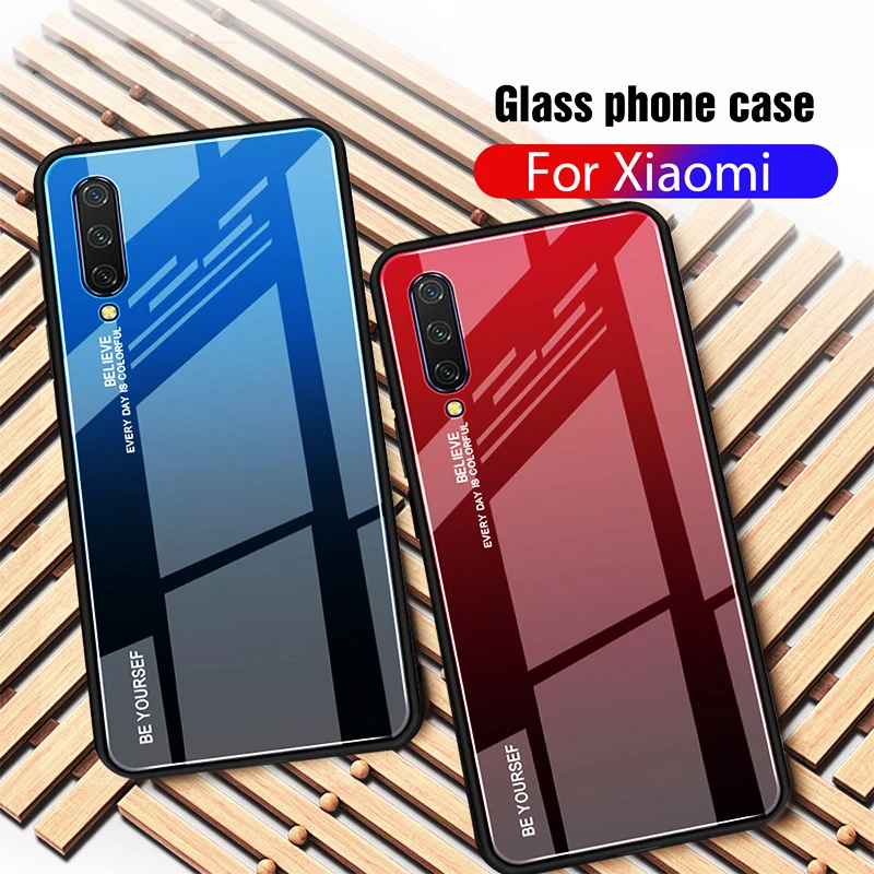 Tempered Glass Case for Xiaomi Mi 9 SE CC9 6 A2 8 Lite A1 Pocophone F1 Cover For Redmi 7A 6A K20 5 Plus Note 7 Pro |