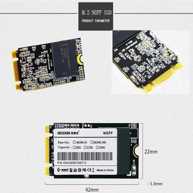M.2 SSD 2242 120 ГБ 240 512 HDD 22x42 мм 22X80 128 256 NGFF M2 SATA твердотельный жесткий диск USB3.0 box для ПК