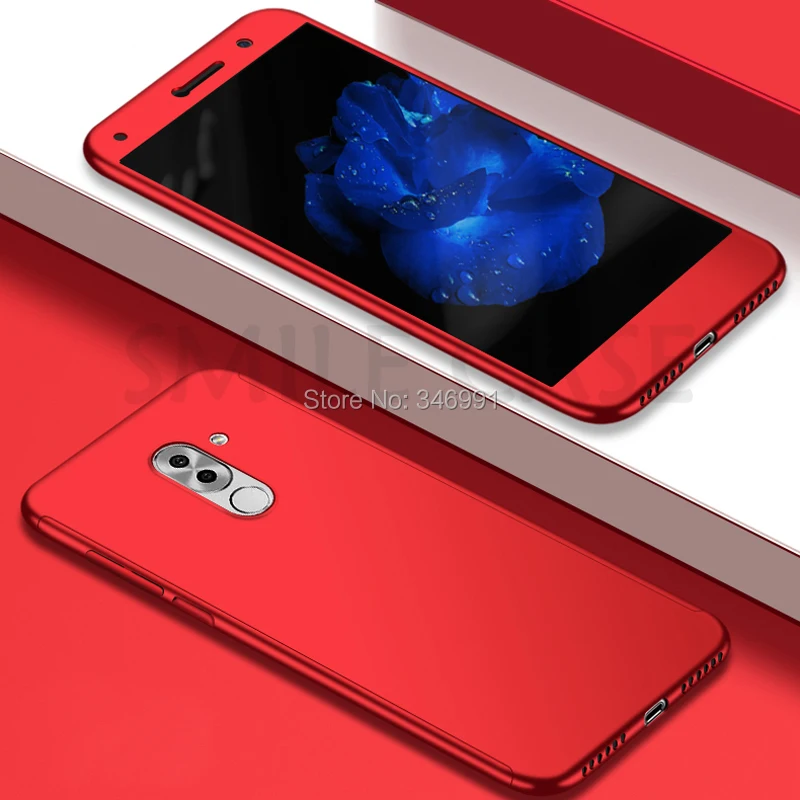 Чехол на 360 градусов для Huawei honor 6X Funda 5 дюймов матовый пластиковый чехол Smile Mate 9 lite