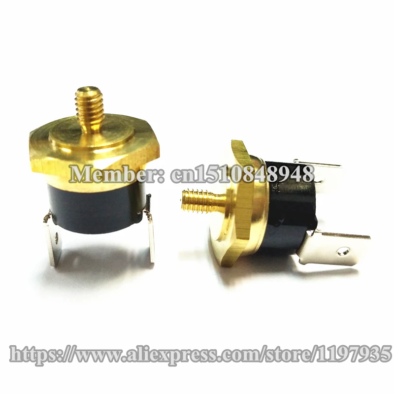 Шестигранная головка медного винта KSD301 10A 250V 150C температурный винт переключения