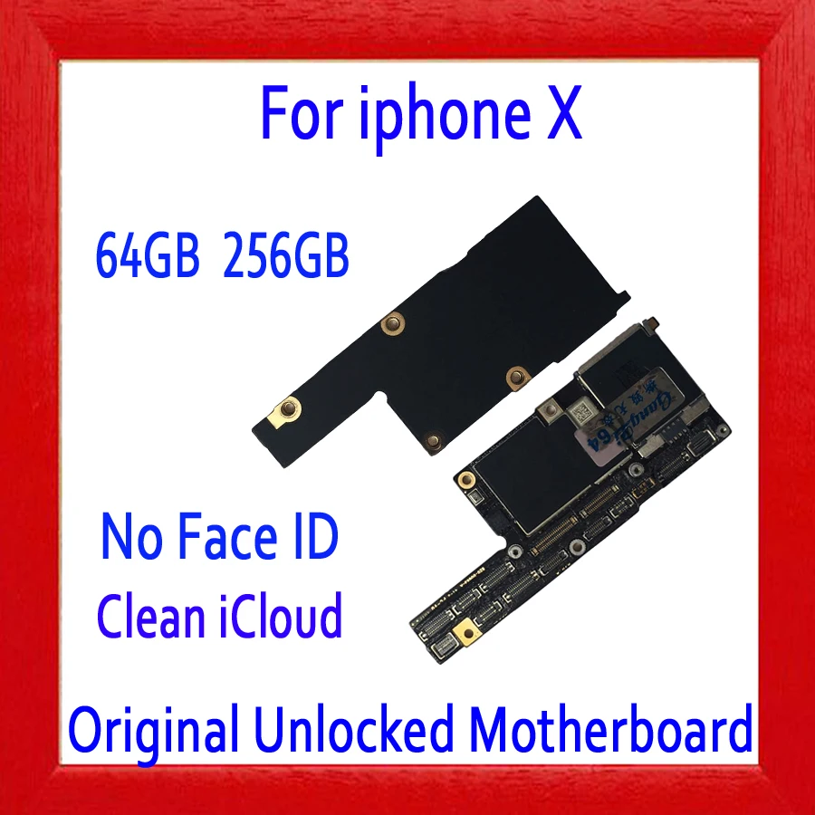 Оригинальная материнская плата для iPhone X Заводская разблокировка материнская плата без лица ID с полным чипом система IOS логическая плата без лица ID