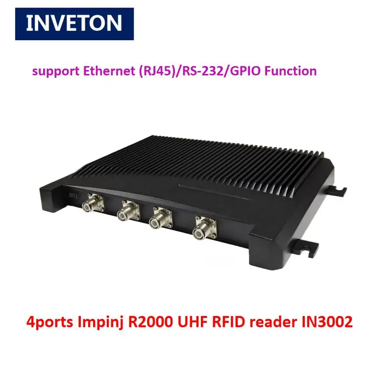Считыватель RFID UHF 4 порта считыватель Impinj r2000 чипов TCP IP/RS232 для большого радиуса