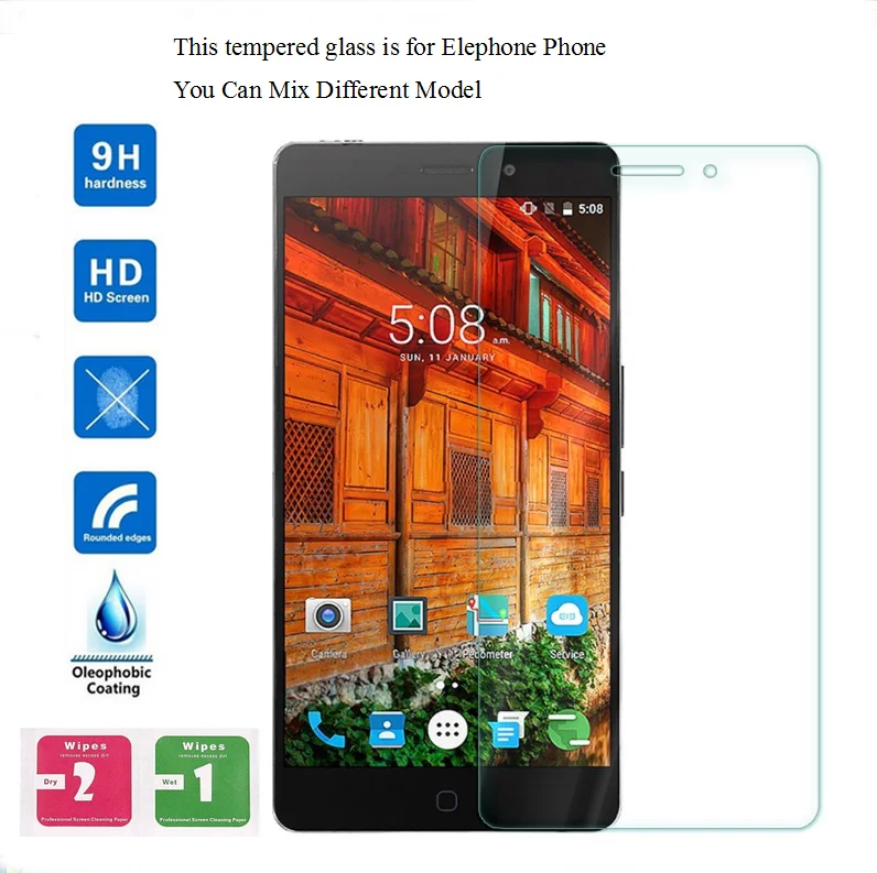 Закаленное стекло премиум класса для защиты экрана 10 шт. пленка ELEPHONE A2 A5 Lite A6 Pro Mini