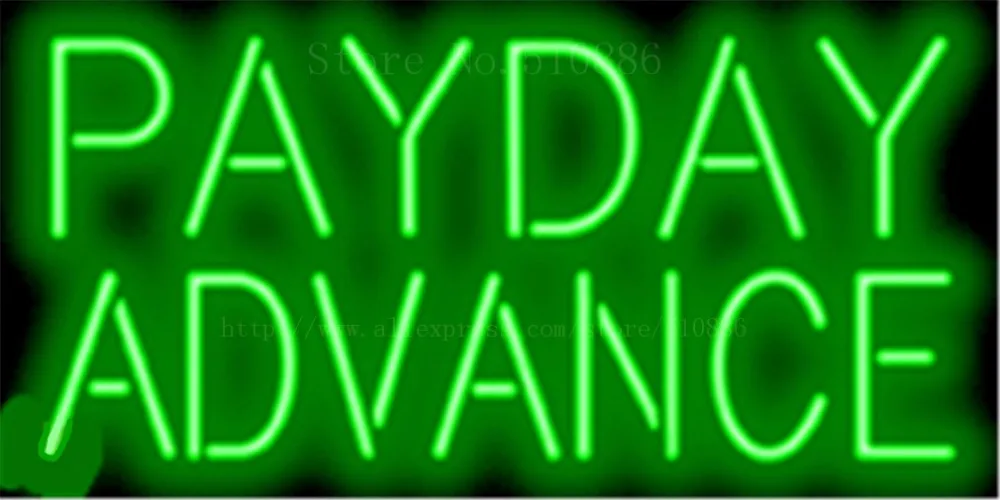 

17*14 "Payday Advance неоновая вывеска, настоящий стеклянный пивной бар, светильник для паба, вывеска для магазина, ресторанный магазин, бизнес рекла...