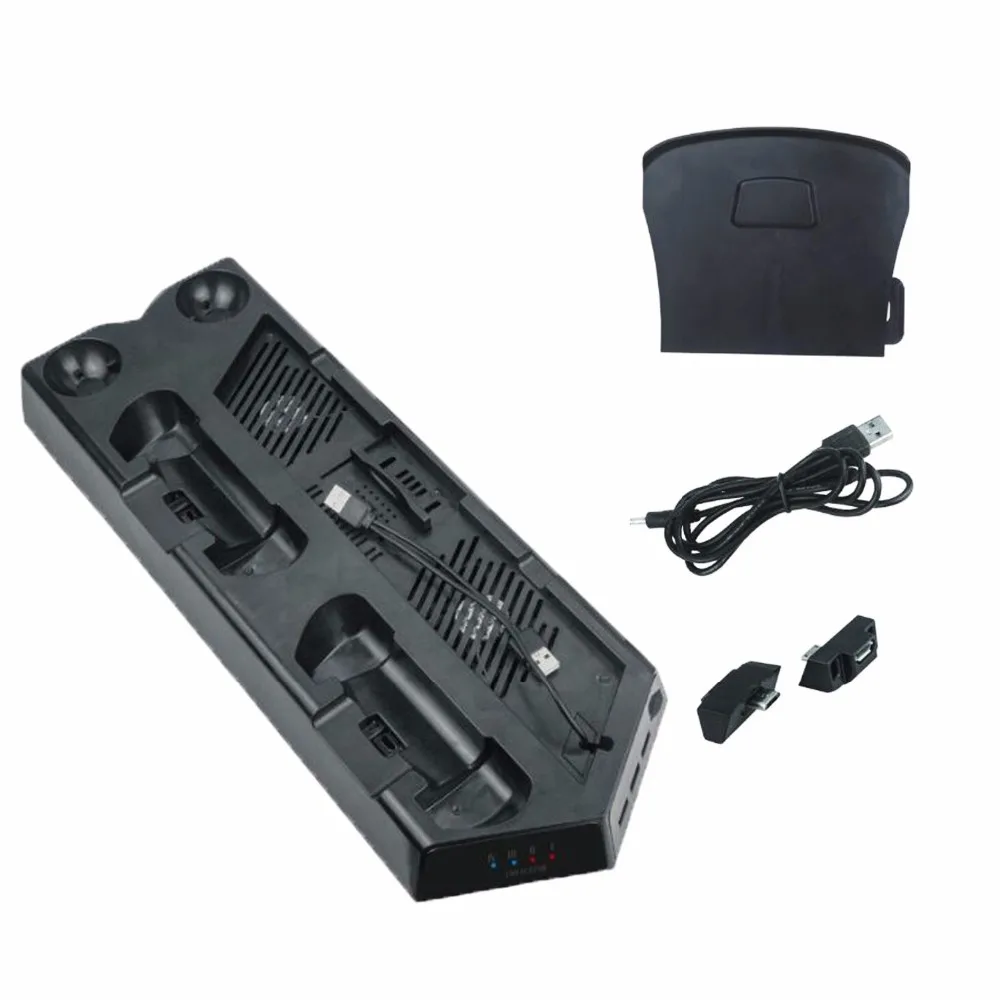 Для PS4/PS4 Slim/PS4 Pro PS Move VR стеклянная вертикальная подставка охлаждающий вентилятор