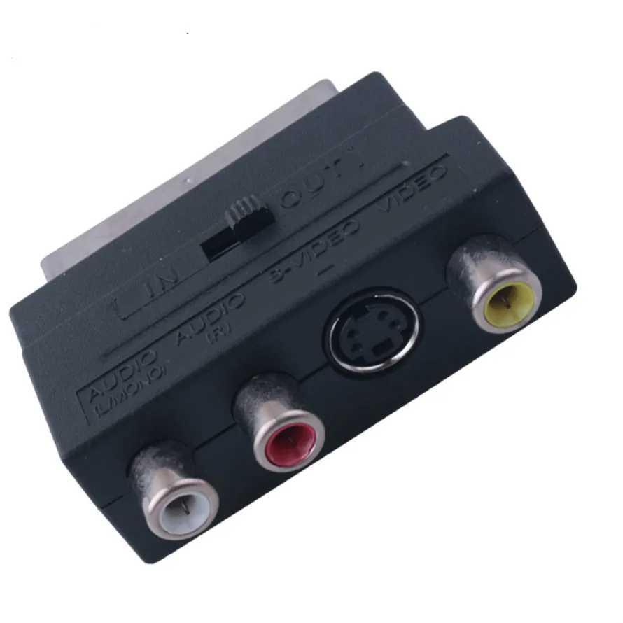 Адаптер RGB Scart для 3 RCA S Video композитный адаптер Rca SVHS s AV видеозаписи тв проектора