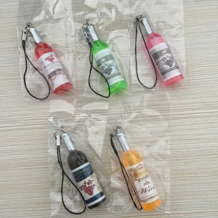 2016 креативная новая мини бутылка красного вина брелок для ключей на мобильный