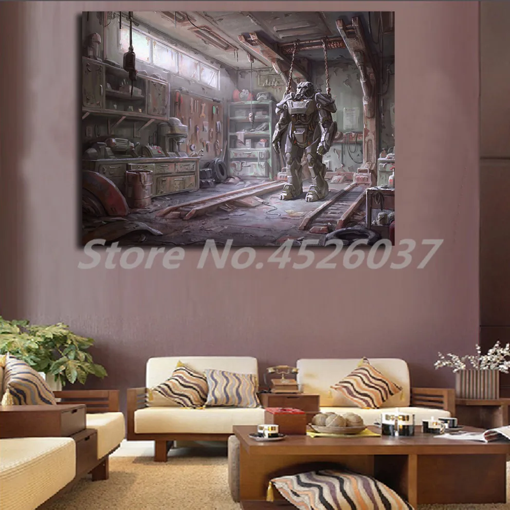 Настенная картина Fallout декоративный постер и печать на холсте 4 HD для офиса