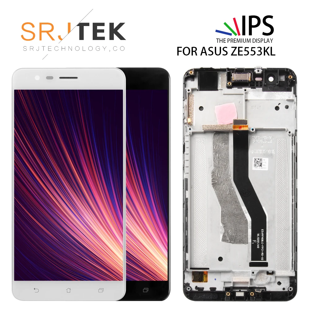 

ЖК-дисплей SRJTEK ZE553KL для ASUS Zenfone 3 Zoom ZE553KL, ЖК-дисплей, сенсорный экран, дигитайзер Z01HDA, матрица в сборе с рамкой