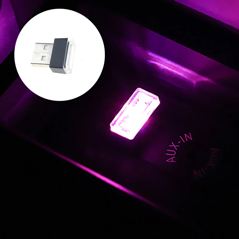 Автомобильный Универсальный USB светодиодный декоративный светильник