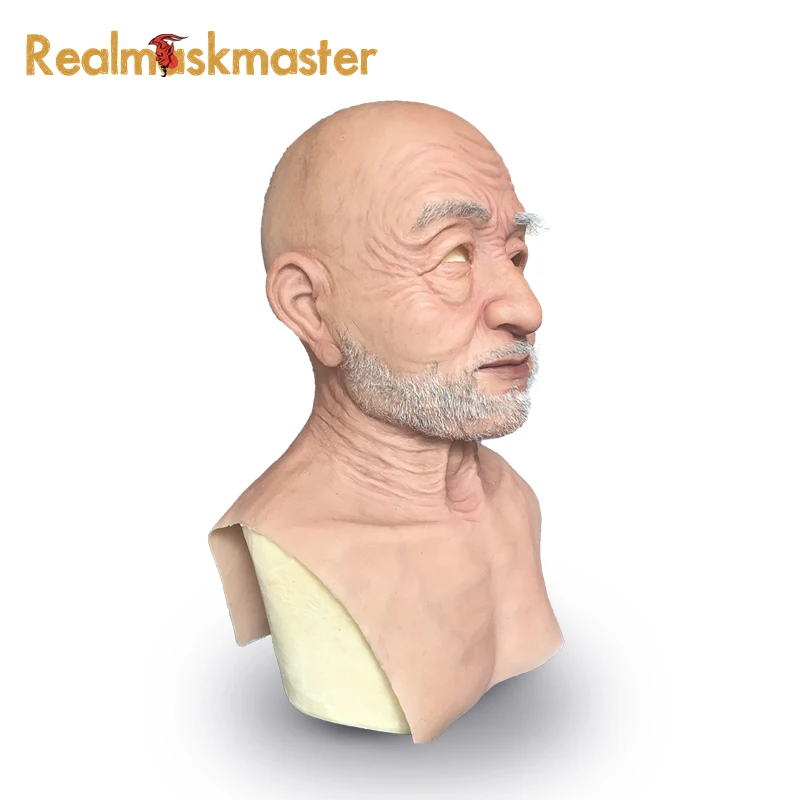 Realmaskmaster вечерние принадлежности силикон для взрослых маска лица пожилых людей