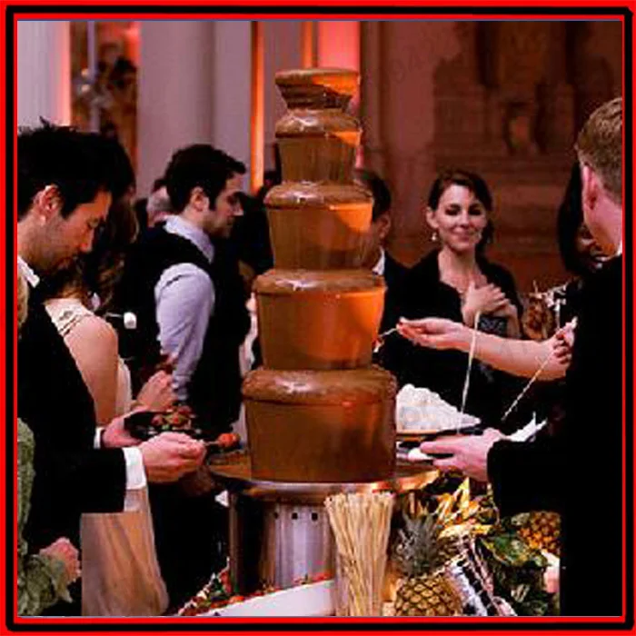 6-слойный фонтан из нержавеющей стали CE 304 для шоколада свадьбы детского дня