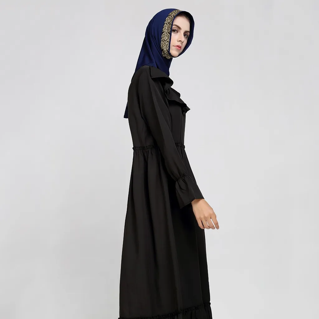 2019 mAh Премиум Jubah модное Макси платье с рюшами|Женские платья| |