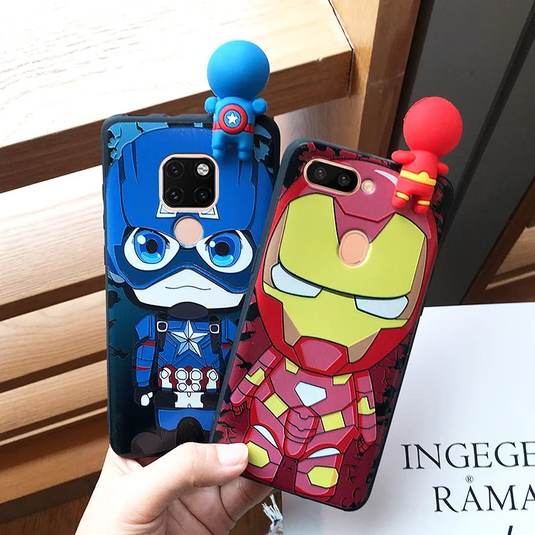 Для iphone XS Max милый 3D чехол для телефона с героями Мстителей X XR 4S 5S 6 S 7 P 8 Plus рисунком