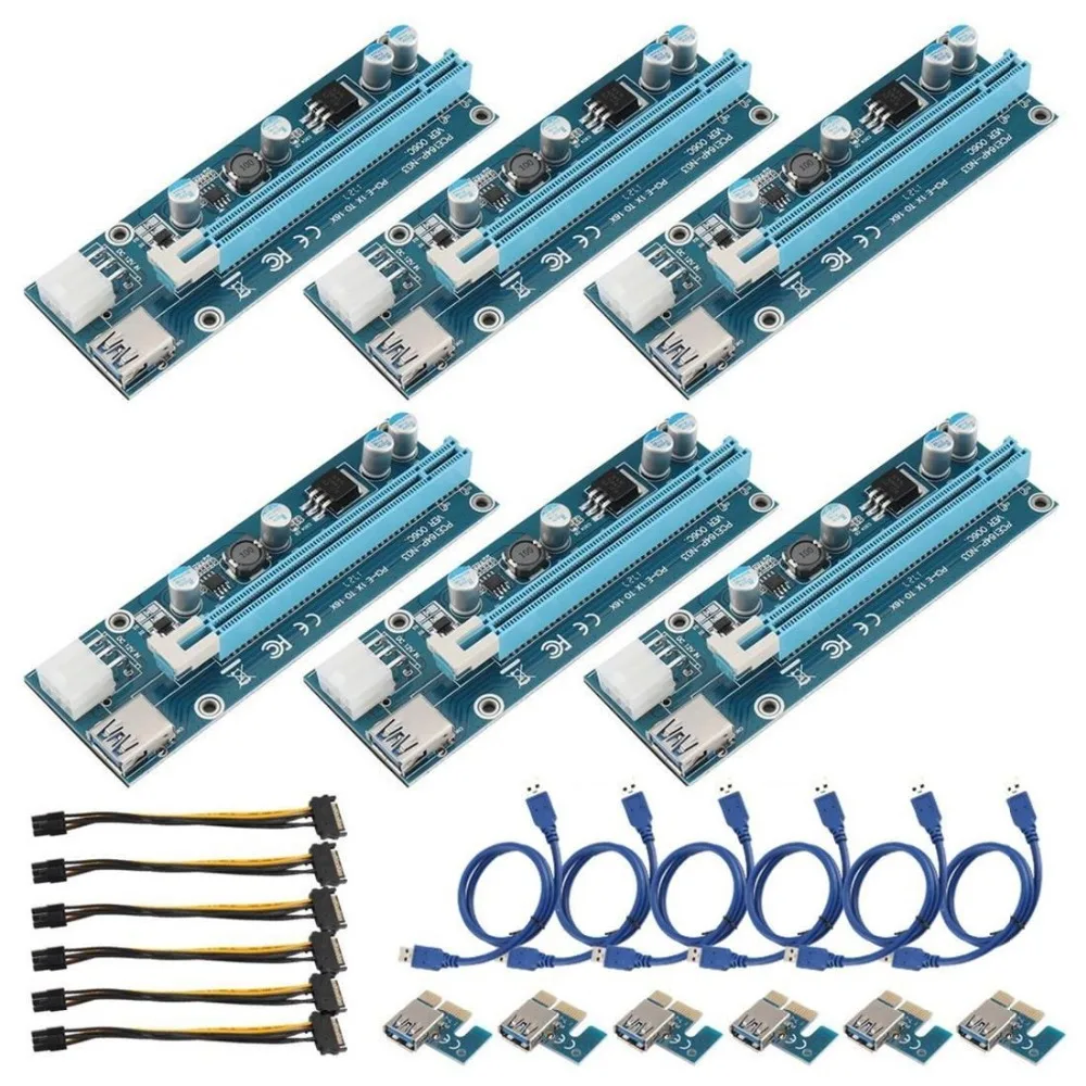 Power Interface PCI-E Extender 1X To 16X Extension Riser Card Cable | Электроника