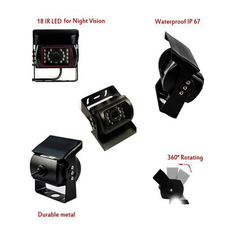 Podofo автобус и грузовик камера заднего вида ИК ночного видения водонепроницаемый