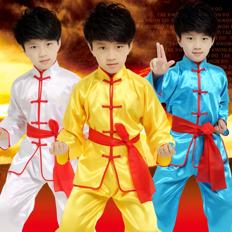 Китайская одежда для мальчиков Tae Kwon Do Kids Wushu традиционная китайский костюм