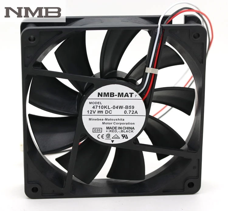 Для NMB 4710KL 04W B59 12V 0.72A 12025 120*120*25 мм 3 линии для остановки вентилятора сигнализации|nmb