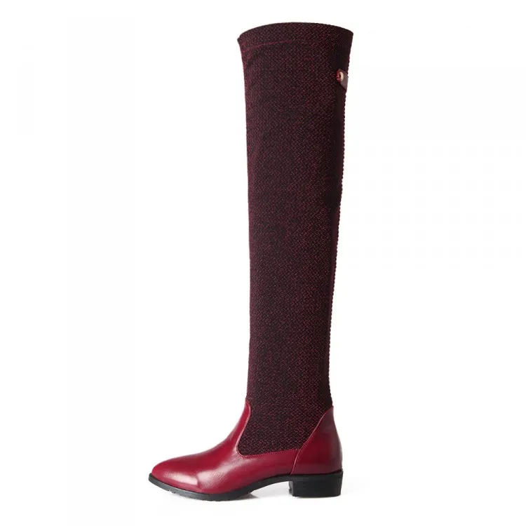 Г. Botas Mujer, большой размер 34-43, фирменный дизайн, Лоскутные цвета, ботфорты выше колена на толстой подошве, на платформе, тонкие длинные, зима-осень, A98