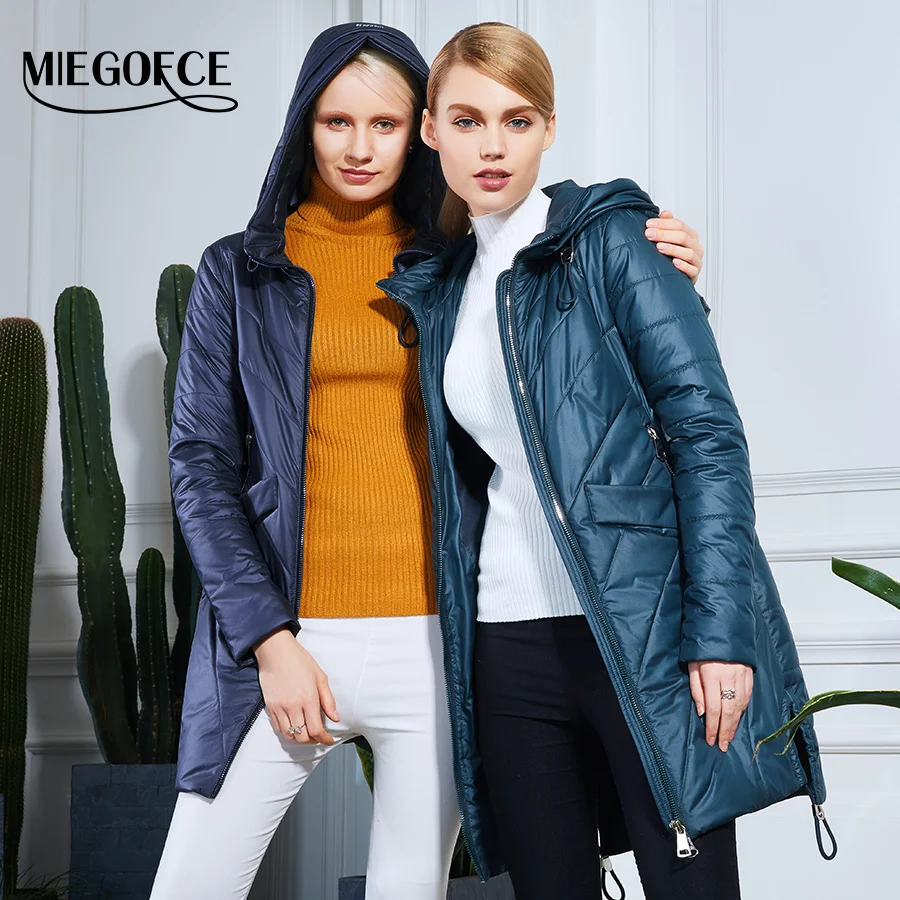 2017 MIEGOFCE новые Весенние дизайны женские парки куртки с капюшоном теплое модные