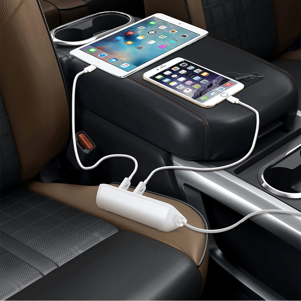 Универсальный 4 Порты автомобиля Зарядное устройство 12-24 В 5A Многофункциональный