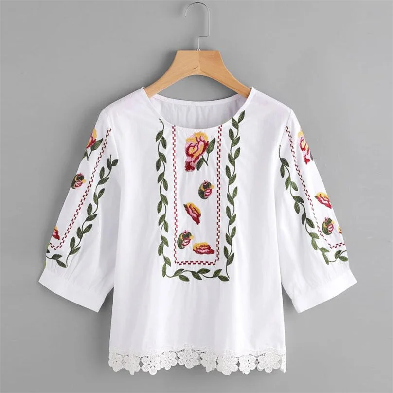 Кружево кисточкой отделка лонгслив из фасонной пряжи Boho женские футболки 2019