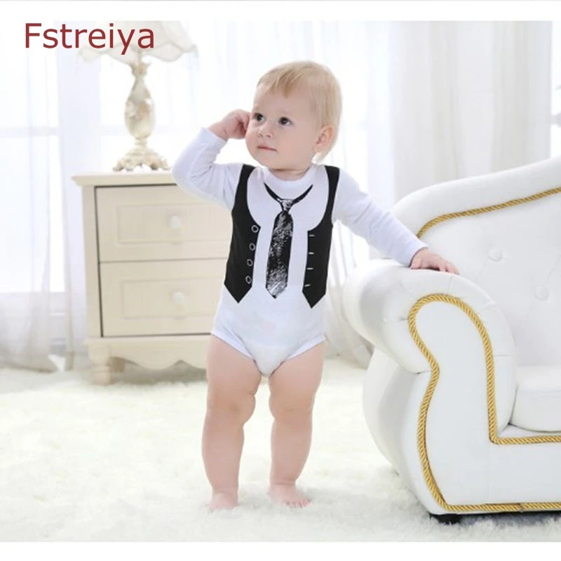 Baby bodysuit lucky child tiny cottons 2018 kid clothes Toddler Infant Playsuit first birthday outfit boy Jumpsuit long sleeve |