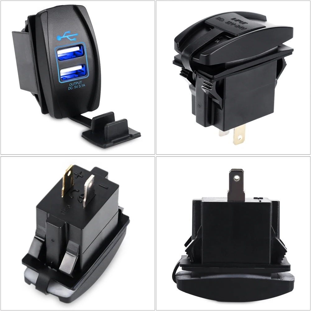 Универсальное USB двойное автомобильное зарядное устройство водонепроницаемый 2