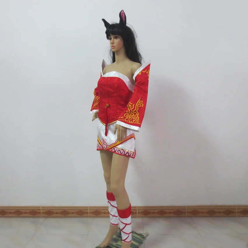 Лидер продаж костюм для косплея пятиконечной лисы Ahri индивидуальный пошив любой